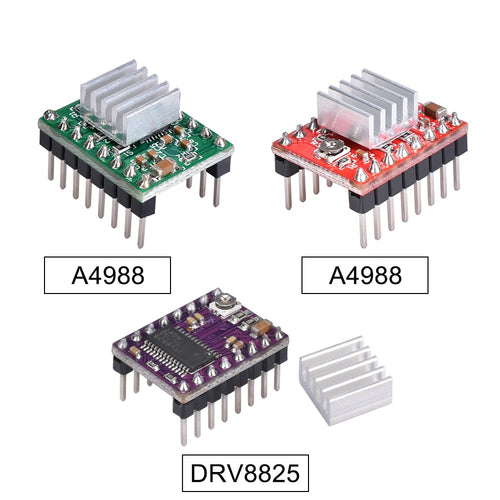 3D Printer Parts StepStick A4988 DRV8825 Stepper Motor Driver With Heat sink Carrier Reprap RAMPS 1.4 1.5 1.6 MKS GEN V1.4 board